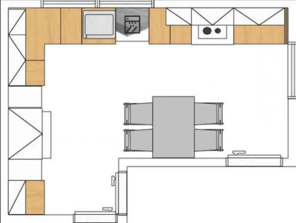 Кухня 12 кв.м: 4 планировки, 3 идеи и 113 фото (реальные квартиры)