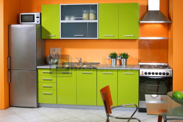 дизайн оранжевой кухни фото