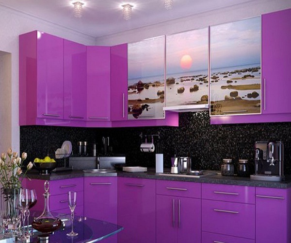фиолетовая  кухня
