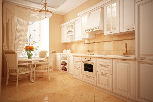 белая кухня в классическом стиле