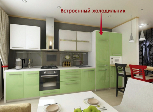 Информация о встраиваемых холодильниках: размеры, габариты шкафа, как .